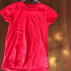 Red Polo, Crew Neck Short Sleeve Shirt